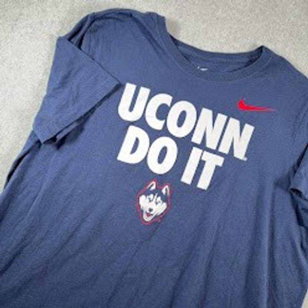 Nike UConn Huskies T-Shirt Mens XL Blue UConn Do It Graphic Tee Short Sleeve